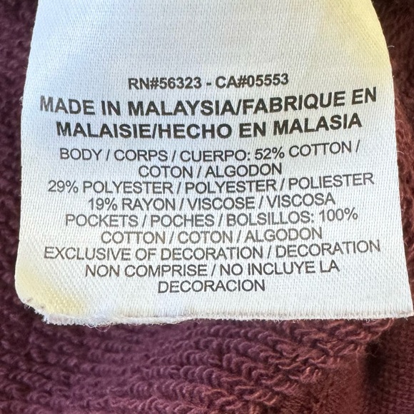 Nike top women large cotton blend long sleeve crewneck pullover sweatshirt red - Picture 5 of 9